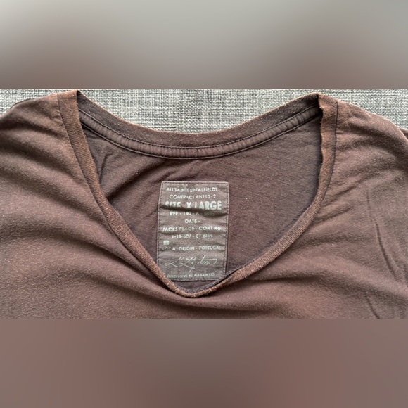 Allsaints Spitalfields T-Shirt XL Black “Death of Romance” Skull Laurie Lipton - Picture 6 of 8